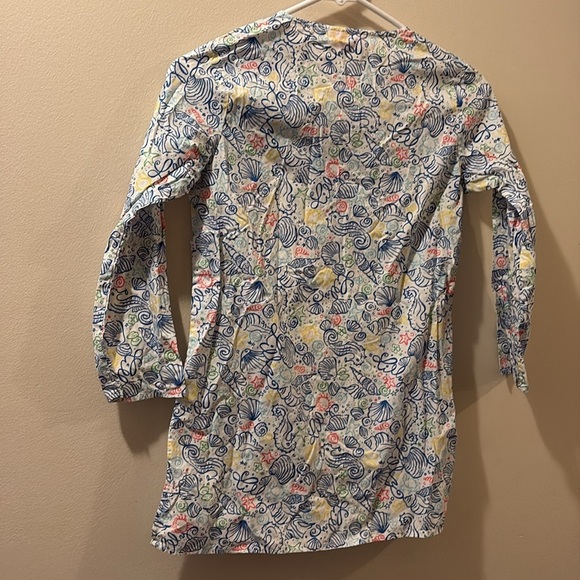 Lilly Pulitzer Blue and Pink Seashell girls size 8 bathing suit cover up - Picture 6 of 6